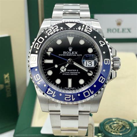 rolex gmt batman price|batman rolex unworn for sale.